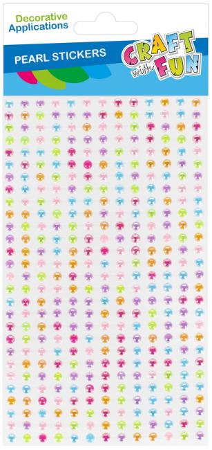 Ozdoba dekoracyjna samoprzylepna Perłowa mix kolor 4mm op.28szt.  CRAFT WITH FUN 545874