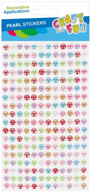 Ozdoba dekoracyjna samoprzylepna Perłowa mix kolor 6mm op.18szt.  CRAFT WITH FUN 545876