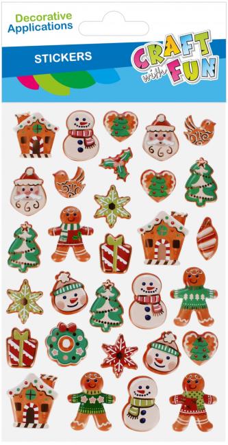 Naklejki Święta puffy op.30szt. Boże Narodzenie CRAFT WITH FUN 543868