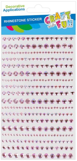 Ozdoby dekoracyjne samoprzylepne Kryształki Różowe op.18szt. CRAFT WITH FUN 545748